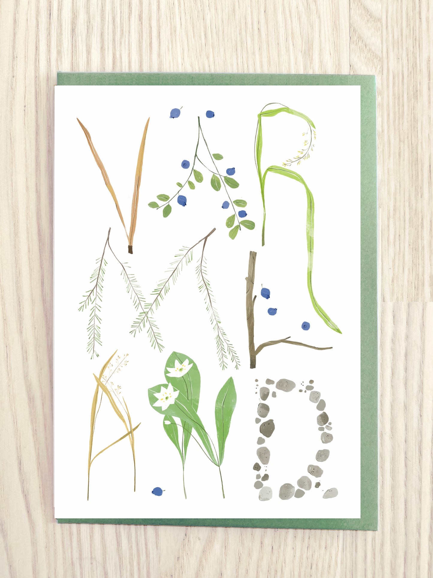 "Värmland, letters" card